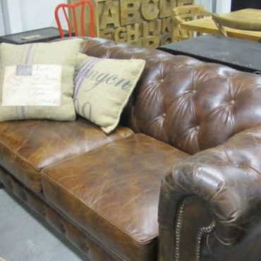 Lincoln Aged Leather Chesterfield