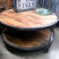 Carriage Round Industrial Coffee Table