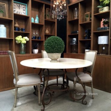 Santiago Round Dining Table with Marble Top