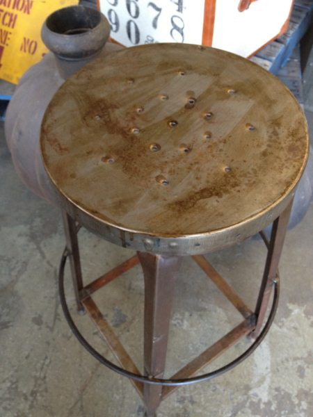 Taylor Round Industrial Stool