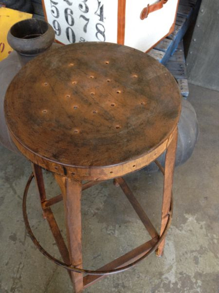 Taylor Round Industrial Stool