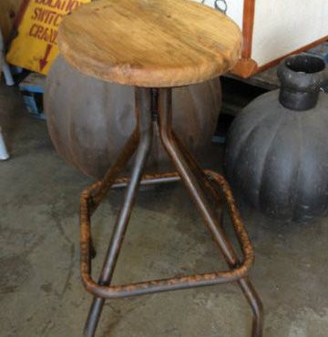 Sarah Woodtop Industrial Stool