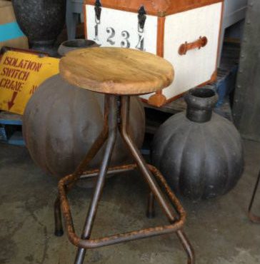 Sarah Woodtop Industrial Stool