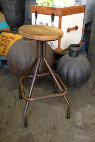 Sarah Woodtop Industrial Stool