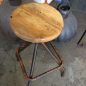 Sarah Woodtop Industrial Stool