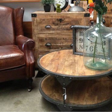 Carriage Round Industrial Coffee Table
