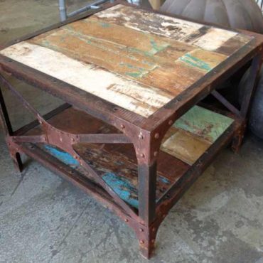 Knockout Industrial Rustic Lamp / Side Table