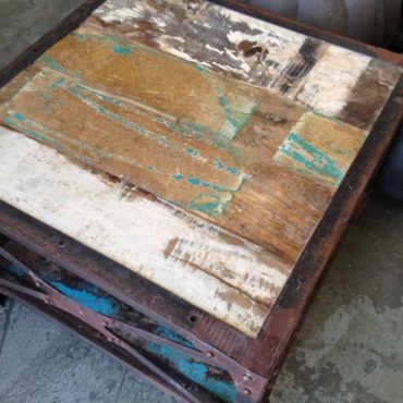 Knockout Industrial Rustic Lamp / Side Table