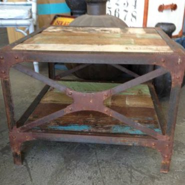 Knockout Industrial Rustic Lamp / Side Table