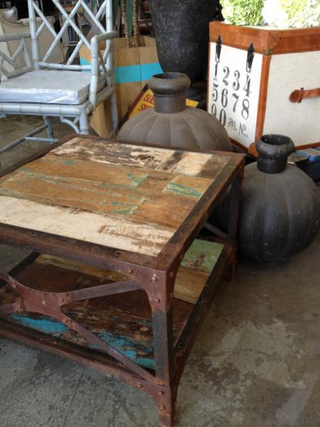 Knockout Industrial Rustic Lamp / Side Table