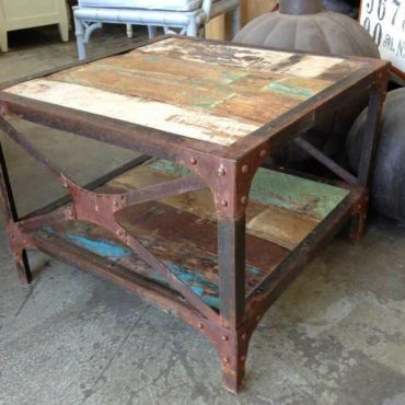 Knockout Industrial Rustic Lamp / Side Table