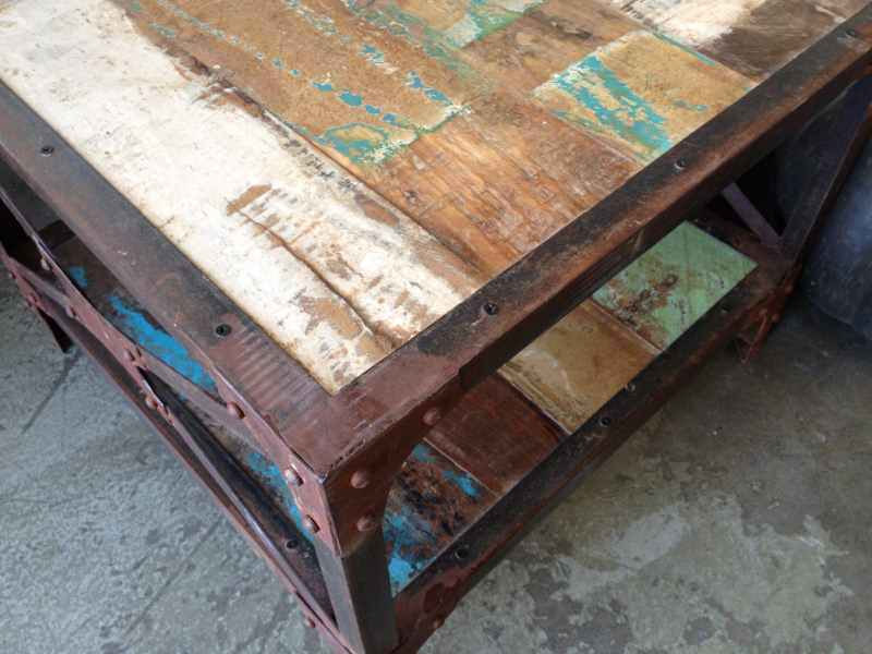 Knockout Industrial Rustic Lamp / Side Table