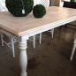 Riverina Dining Table - Distressed White with Limewash Top