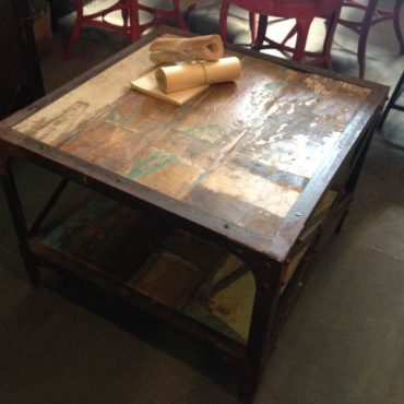 Knockout Industrial Rustic Lamp / Side Table