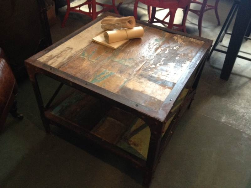 Knockout Industrial Rustic Lamp / Side Table