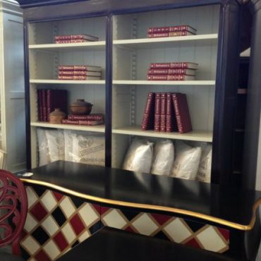 Boston Bookcase - Brown with Off-White Back