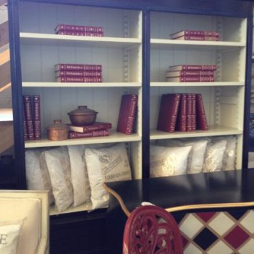 Boston Bookcase - Brown with Off-White Back