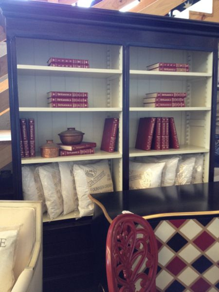 Boston Bookcase - Brown with Off-White Back