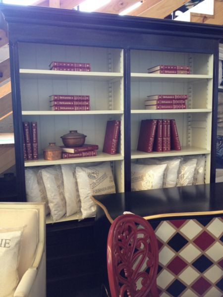 Boston Bookcase - Brown with Off-White Back