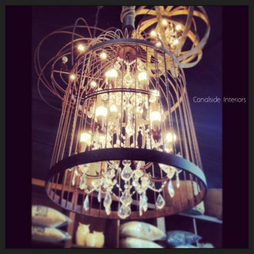Vintage Birdcage Industrial Chandelier Large