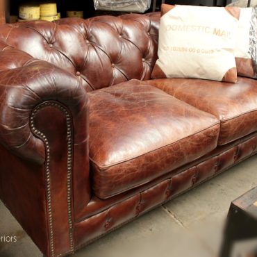 Lincoln Aged Leather Chesterfield