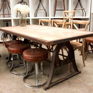 Protractor Alpha Industrial Dining Table