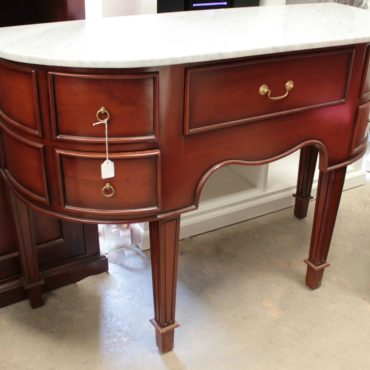 Demilune Console with Marble Top