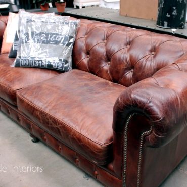 Lincoln Aged Leather Chesterfield