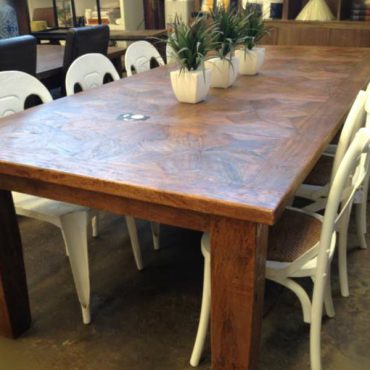 Ika Parquetry Dining Table - Light