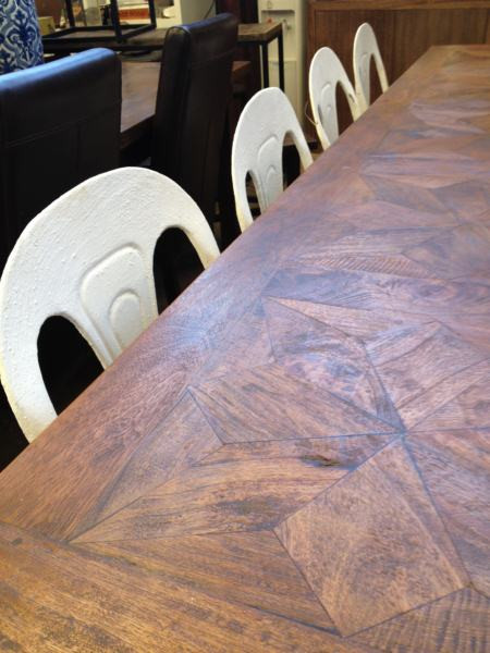 Ika Parquetry Dining Table - Light