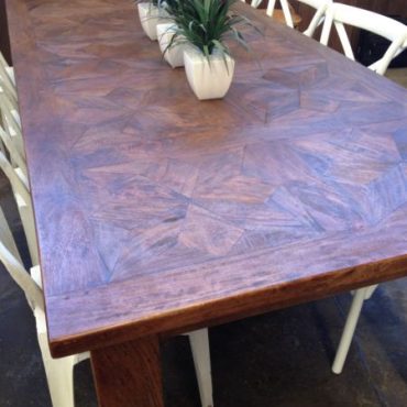 Ika Parquetry Dining Table - Light