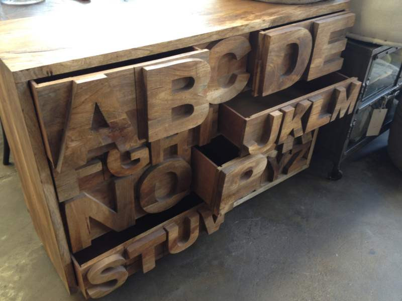 Alphabet Sideboard - Natural
