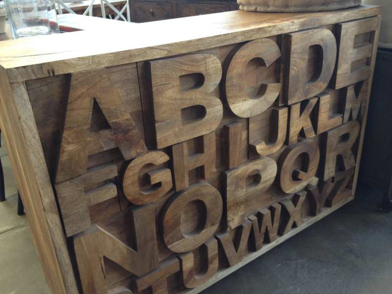 Alphabet Sideboard - Natural