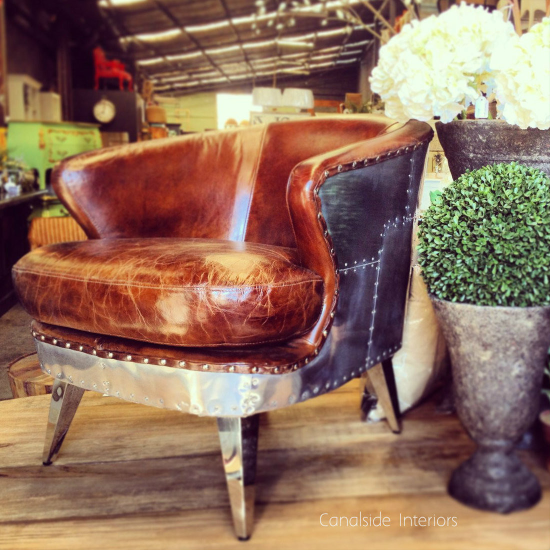 Vault Aged Leather Armchair