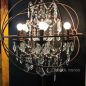 Foucault Iron Orb Chrystal Floor Lamp