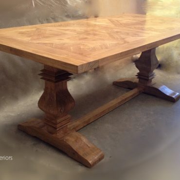 Artisan Parquetry Top Dining Table
