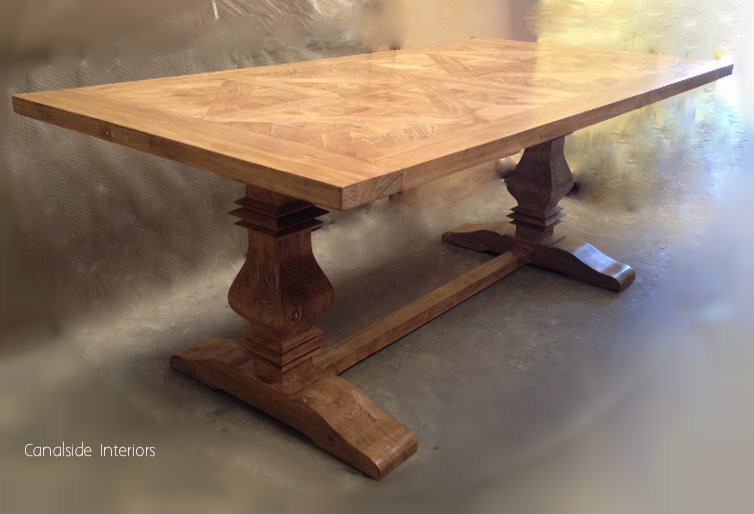 Artisan Parquetry Top Dining Table