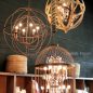 Vintage Birdcage Industrial Chandelier Large