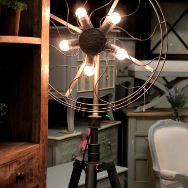 Industrial Fan Floor Lamp