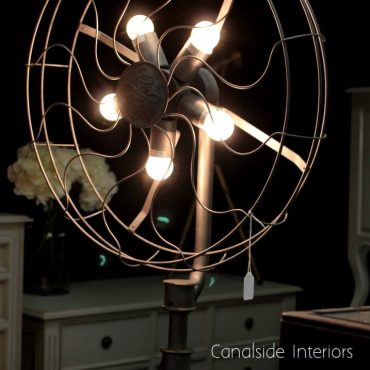 Industrial Fan Floor Lamp