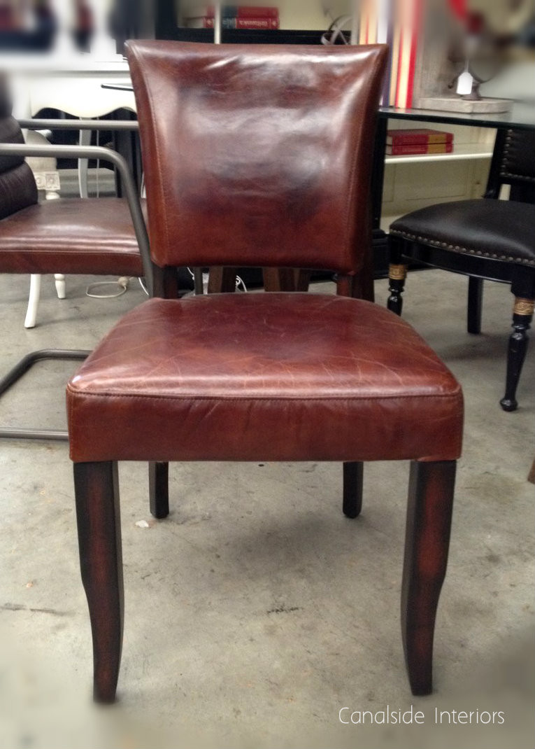 Cuba Aged Leather Dining Chair