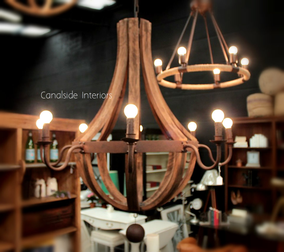 Wine Barrell Chandelier