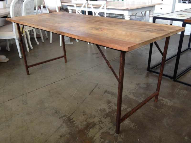 Cartage Folding Industrial Dining Table
