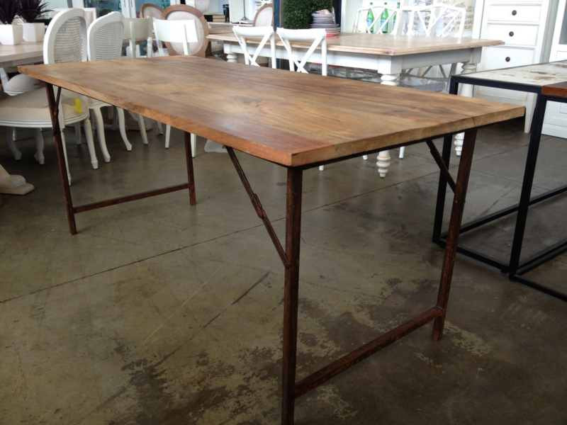 Cartage Folding Industrial Dining Table