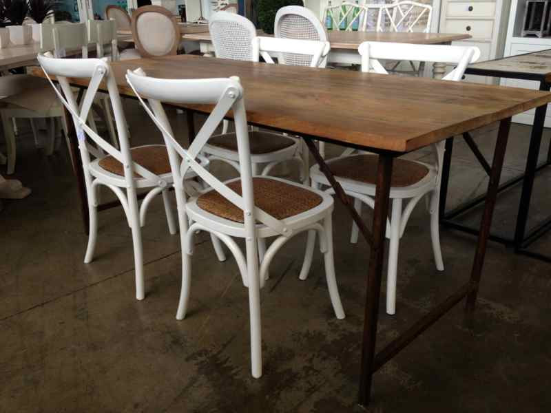 Cartage Folding Industrial Dining Table