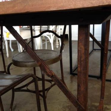 Cartage Folding Industrial Dining Table