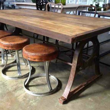 Protractor Alpha Industrial Dining Table