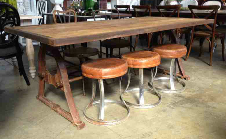Protractor Alpha Industrial Dining Table