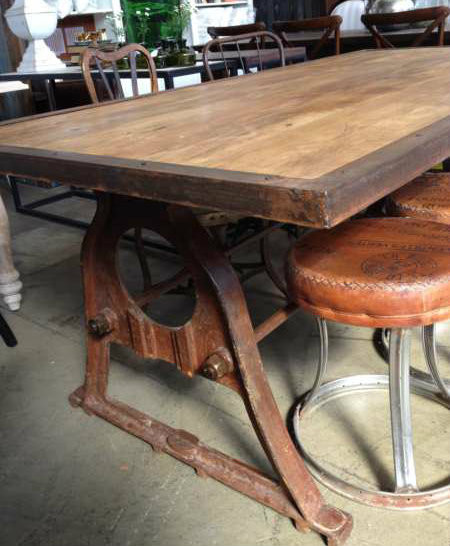Protractor Alpha Industrial Dining Table