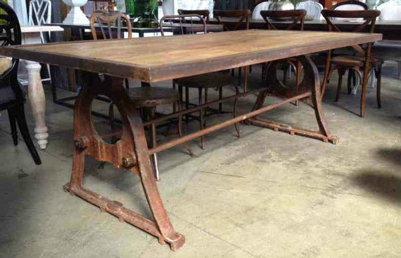 Protractor Alpha Industrial Dining Table